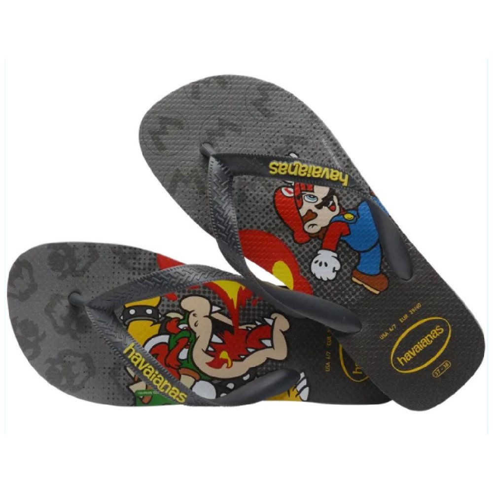 Havaianas Super Mario Flip Flops Kids Toddler 9 Nintendo NEW